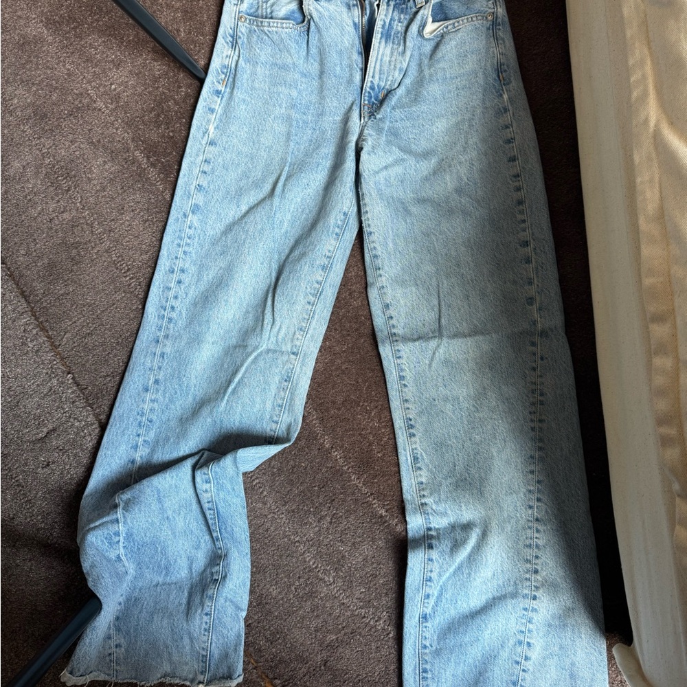 Stylish Light Blue Flare Women's Jeans